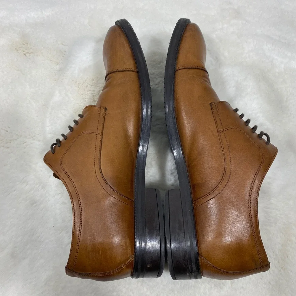 Cole Haan Modern Essentials Cap Oxford Mens Brown Leather Dress Shoes Size 10.5M